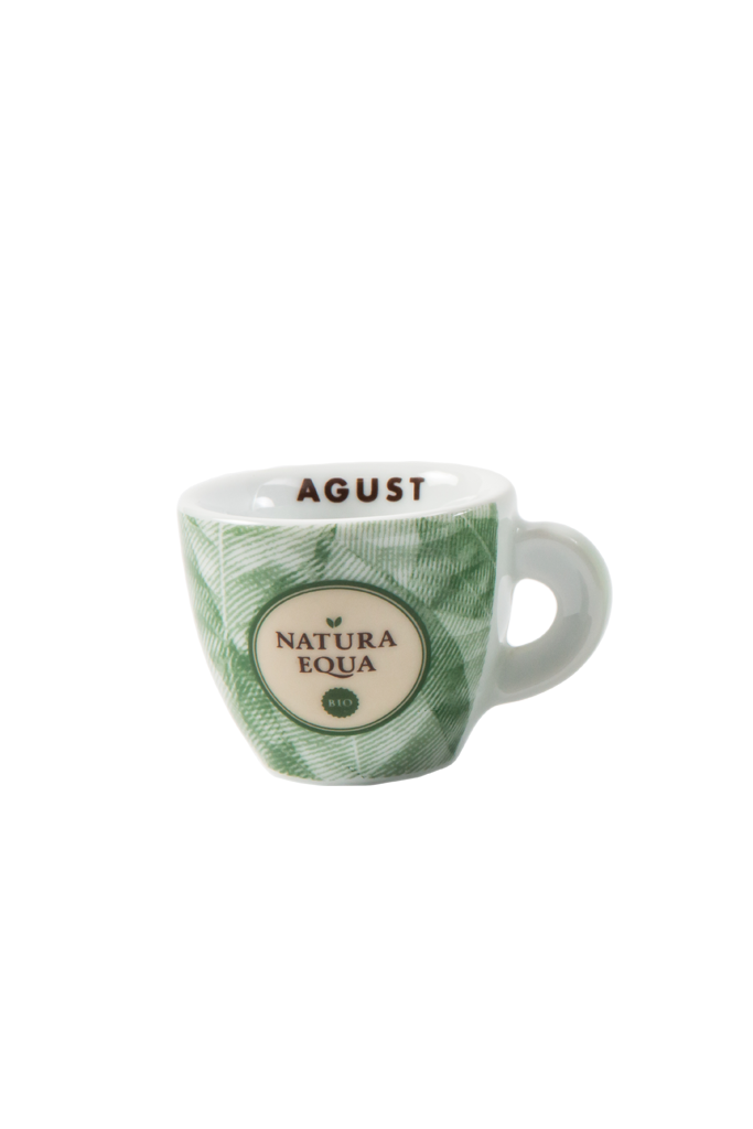 Espresso cup with Natura Equa logo